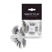 Эластичное эрекционное кольцо с черными «ресничками» - Sextaz - в Первоуральске купить с доставкой