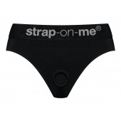 Черные трусики для насадок Heroine Lingerie Harness - size XL - Strap-on-me - купить с доставкой в Первоуральске
