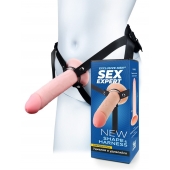 Мужской полый страпон на регулируемых ремешках - 22 см. - Sex Expert - купить с доставкой в Первоуральске