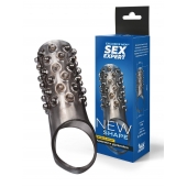 Дымчатая насадка на пенис с выпуклостями - 12 см. - Sex Expert - в Первоуральске купить с доставкой