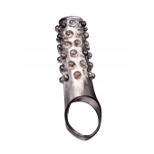 Дымчатая насадка на пенис с выпуклостями - 11 см. - Sex Expert - в Первоуральске купить с доставкой