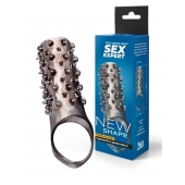 Дымчатая насадка на пенис с шипами и выпуклостями - 12,5 см. - Sex Expert - в Первоуральске купить с доставкой