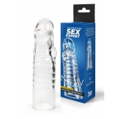 Прозрачная закрытая насадка на член - 15 см. - Sex Expert - в Первоуральске купить с доставкой
