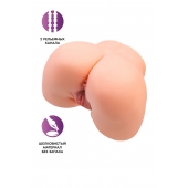 Телесный мастурбатор в форме попки с 2 любовными входами - No Name - в Первоуральске купить с доставкой