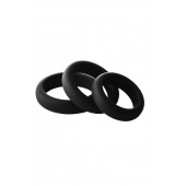 Набор из 3 черных эрекционных колец Smooth Silicone Cockring Pack - Dream Toys - в Первоуральске купить с доставкой