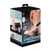 Телесный полый страпон с вибрацией Erection Agents - 24,1 см. - NMC - купить с доставкой в Первоуральске