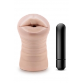 Телесный мастурбатор-ротик Nicole Vibrating Masturbator - Blush Novelties - в Первоуральске купить с доставкой
