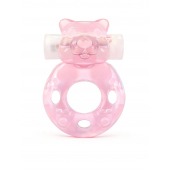 Розовое эрекционное виброкольцо в форме мишки - 1137 - в Первоуральске купить с доставкой