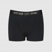 Черные трусики-боксеры для фиксации насадок Strap-on-me Harness Lingerie Allure - size XS - Strap-on-me - купить с доставкой в Первоуральске