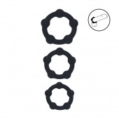 Набор из 3 эрекционных колец Beaded Silicone Cockring Set - Shots Media BV - в Первоуральске купить с доставкой