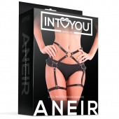 Черные стрепы на бёдра Aneir - Intoyou - купить с доставкой в Первоуральске