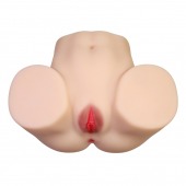 Телесный мастурбатор с 2 любовными отверстиями Olivia - Baile - в Первоуральске купить с доставкой