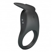 Черное перезаряжаемое виброкольцо Carlton - Baile - в Первоуральске купить с доставкой