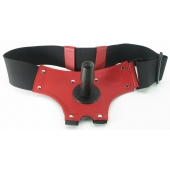 Красные трусики со штырьком для насадки - БДСМ Арсенал - купить с доставкой в Первоуральске