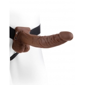 Полый мужской фаллопротез Hollow Strap-On with Balls - 24 см. - Pipedream - купить с доставкой в Первоуральске