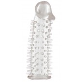 Прозрачная насадка на половой член с закрытой головкой и шипами - 12,5 см. - Toyfa Basic - в Первоуральске купить с доставкой