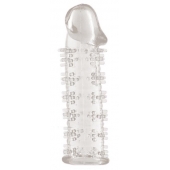 Гелевая прозрачная насадка с шипами - 12 см. - Toyfa Basic - в Первоуральске купить с доставкой