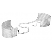 Серебристые наручники-браслеты Desir Metallique Handcuffs - Bijoux Indiscrets - купить с доставкой в Первоуральске