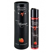 Массажное масло с ароматом клубники Huile de Massage Gourmande Fraise des Bois - 59 мл. - Plaisir Secret - купить с доставкой в Первоуральске