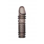 Дымчатая закрытая насадка ToyFa XLover с чешуйками и пупырышками - 13,5 см. - ToyFa - в Первоуральске купить с доставкой