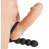 Насадка для двойного проникновения Double Fun Cock Ring with Double Penetration Vibe - XR Brands - в Первоуральске купить с доставкой