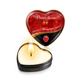 Массажная свеча с ароматом клубники Bougie Massage Candle - 35 мл. - Plaisir Secret - купить с доставкой в Первоуральске