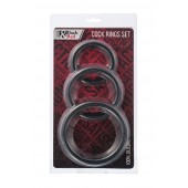 Набор из 3 чёрных эрекционных колец - ToyFa - в Первоуральске купить с доставкой