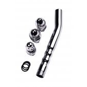 Металлический анальный душ с тремя насадками - ToyFa - купить с доставкой в Первоуральске