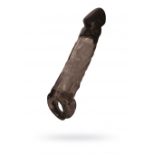 Чёрная насадка на пенис Tс подхватом - 19,5 см. - ToyFa - в Первоуральске купить с доставкой