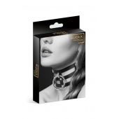 Чёрный тройной чокер с большим кольцом - Bijoux Pour Toi - купить с доставкой в Первоуральске