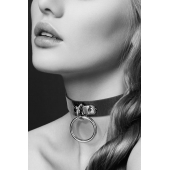 Узенький ошейник из полиуретана с кольцом - Bijoux Pour Toi - купить с доставкой в Первоуральске