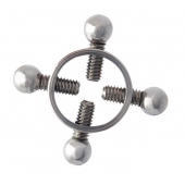 Серебристые зажимы для сосков на винтах - ToyFa - купить с доставкой в Первоуральске