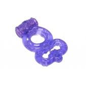 Фиолетовое эрекционное кольцо Rings Treadle с подхватом - Lola Games - в Первоуральске купить с доставкой