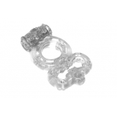 Прозрачное эрекционное кольцо Rings Treadle с подхватом - Lola Games - в Первоуральске купить с доставкой