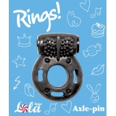 Черное эрекционное кольцо с вибрацией Rings Axle-pin - Lola Games - в Первоуральске купить с доставкой