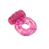 Розовое эрекционное кольцо с вибрацией Rings Axle-pin - Lola Games - в Первоуральске купить с доставкой