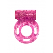 Розовое эрекционное кольцо с вибрацией Rings Axle-pin - Lola Games - в Первоуральске купить с доставкой