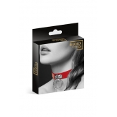 Красный узенький чокер с кольцом - Bijoux Pour Toi - купить с доставкой в Первоуральске