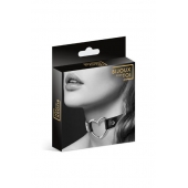 Чёрный чокер с кольцом в форме сердца - Bijoux Pour Toi - купить с доставкой в Первоуральске