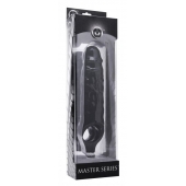 Чёрная увеличивающая насадка на член Mamba Cock Sheath Packaged - 16,5 см. - XR Brands - в Первоуральске купить с доставкой