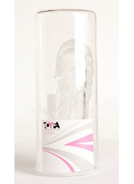 Прозрачная гелевая насадка с клиторальным отростком - 13 см. - Toyfa Basic - в Первоуральске купить с доставкой