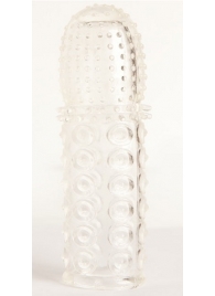 Прозрачная закрытая гелевая насадка - 13,5 см. - Toyfa Basic - в Первоуральске купить с доставкой