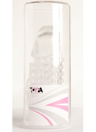 Гелевая прозрачная насадка с 2 отростками - 13 см. - Toyfa Basic - в Первоуральске купить с доставкой