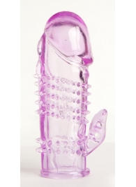 Фиолетовая насадка с коготком и шипами - 13 см. - Toyfa Basic - в Первоуральске купить с доставкой