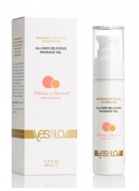 Универсальный массажный гель-смазка Allover Delicious Massage Gel с ароматом персика и аброкоса - 50 мл. - YESforLOV - купить с доставкой в Первоуральске