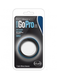 Черно-синее эрекционное кольцо Silicone Go Pro Cock Ring - Blush Novelties - в Первоуральске купить с доставкой