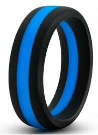 Черно-синее эрекционное кольцо Silicone Go Pro Cock Ring - Blush Novelties - в Первоуральске купить с доставкой