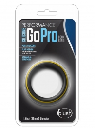 Черно-желтое силиконовое эрекционное кольцо Silicone Go Pro Cock Ring - Blush Novelties - в Первоуральске купить с доставкой