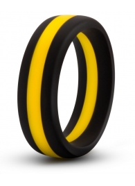 Черно-желтое силиконовое эрекционное кольцо Silicone Go Pro Cock Ring - Blush Novelties - в Первоуральске купить с доставкой