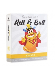 Стимулирующий презерватив-насадка Roll   Ball Banana - Sitabella - купить с доставкой в Первоуральске